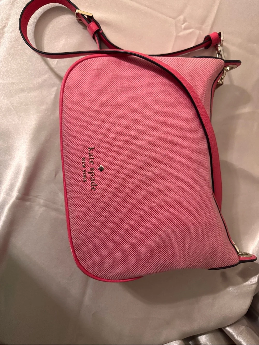 Kate Spade  Rosie in pink canvas crossbody bag